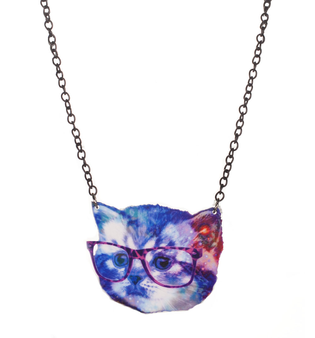 Geeky Cat Necklace from Punky Pins