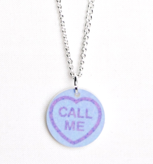 Punky Pins Love Hearts Call Me Necklace from Punky Pins