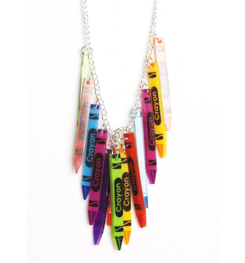 Punky Pins Multi Crayon Charm Necklace from Punky Pins