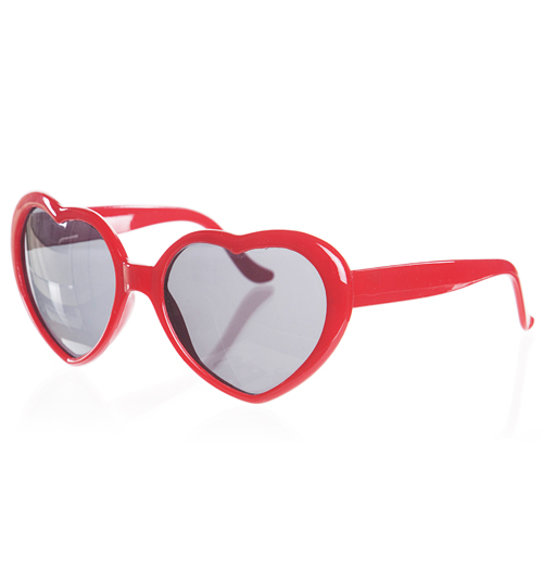 Punky Pins Retro Red Heart Sunglasses from Punky Pins