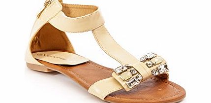 Punkyfish Zip Back Flat Sandals -38