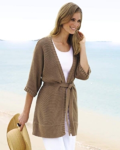 Pure Collection Cardigan With Button Cuff in Superfine Cashmere