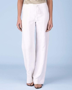 Pure Collection Cropped Italian Linen Trousers