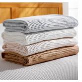 pure Cotton Double Waffle Blanket Mocha