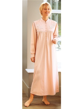Cotton Jersey Nightdress &bull; Long Sleeves