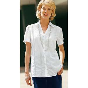 Pure Cotton Voile Embroidered Blouse
