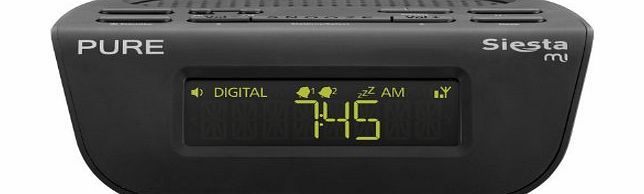 Pure  Siesta Mi, DAB/FM Clock Radio - Black