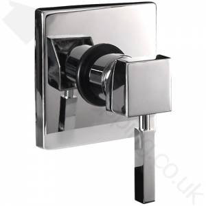pure Square Chrome Manual Shower Valve Single