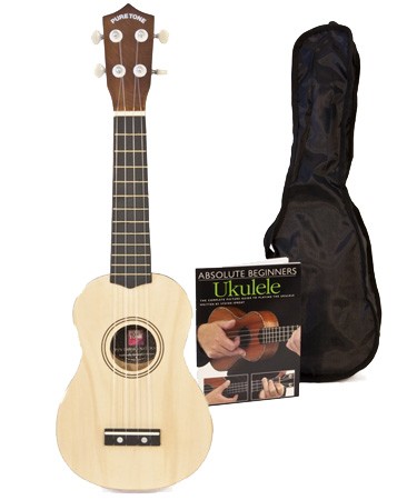 Pure Tone Wood Ukulele Pack