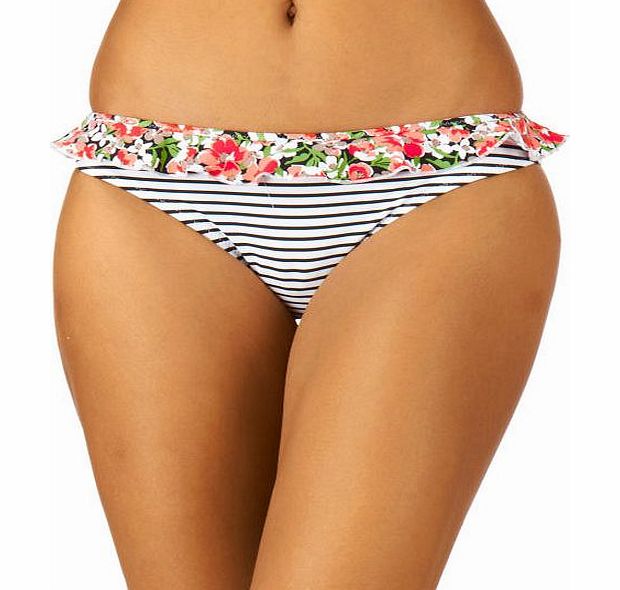 Pureda Womens Pureda Bella Black Stripe Classic Brief