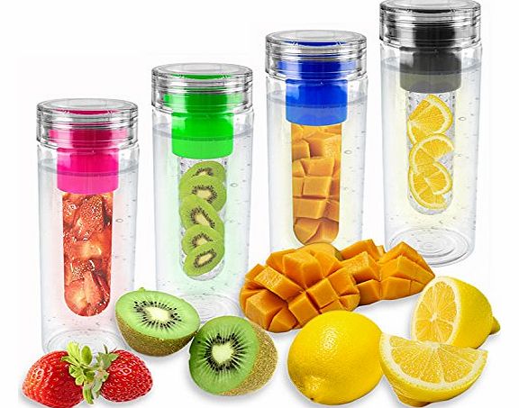 Puregadgets Green Fruit Infusing Water Bottle Infuse Infuser Hydration Aqua Sports Gym Healthy