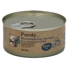Purely Adult Cat Food Fish Feast in Jelly Tin 156gm
