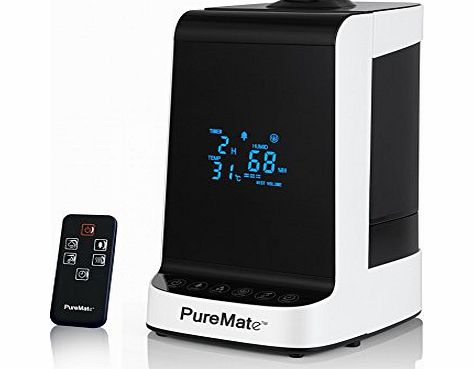 PureMate Digital Ultrasonic Cool and Warm Mist Humidifier with Ioniser