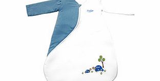 PURFLO 3-9m cotton 1 tog blue sleepsuit