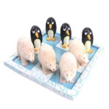 Purple Puffin Polar Bear vs Penguin Tic Tac Toe