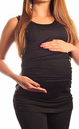 Purpless Maternity New Maternity Vest Top Pregnancy Clothing Wear Size 8 10 12 14 16 18 5071 Variety of Colours (18, Black)