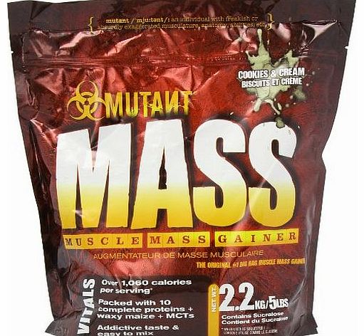 Mutant Mass 2200 g Cookies and Cream Weight Gain Shake Powder