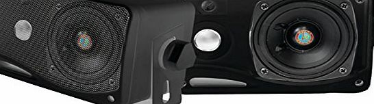 Pyle PLMR24B 3.5 inch 200W 3 Way Weather Proof Mini Box Speaker System - Black