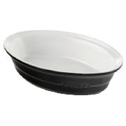 Black Ceramic Oval Roaster 22x15cm