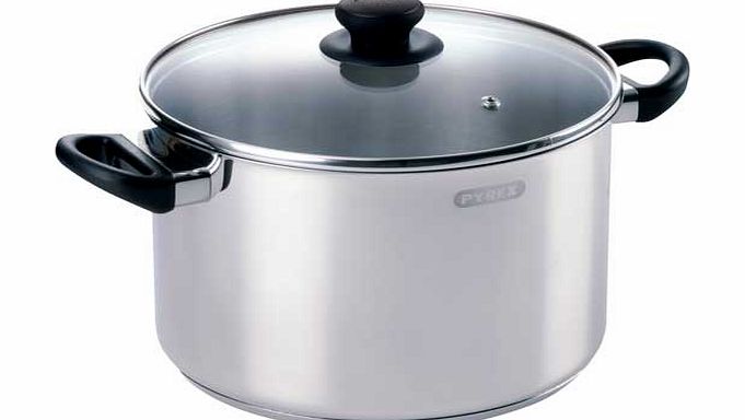 Pyrex Stainless Steel 22cm Stockpot and Lid