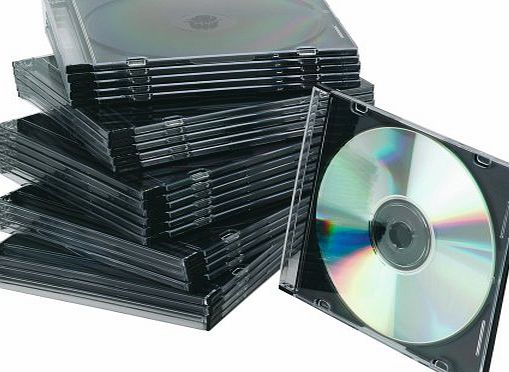 Q-Connect Q Connect Slim Jewel Case for CD - Black (Pack of 25)