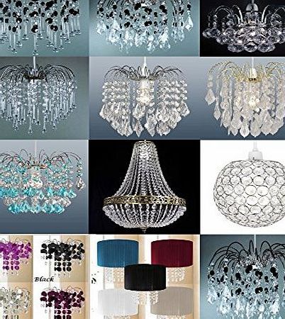 qasco Chandelier Chic Ceiling Lights Pendant Light Shade Crystal Droplet Light Fittings