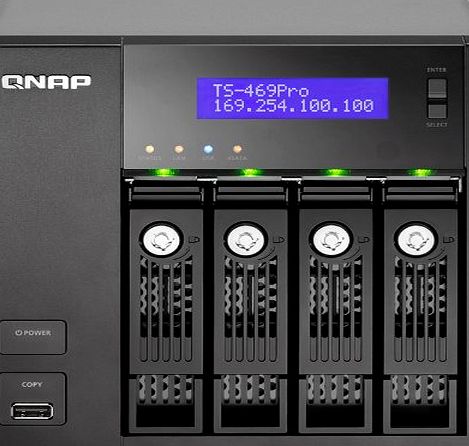QNAP TS-469 PRO High-performance 4-bay NAS server for SMBs