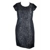 Q`neel SIENNA BLACK DRESS WITH METALLIC PRINT