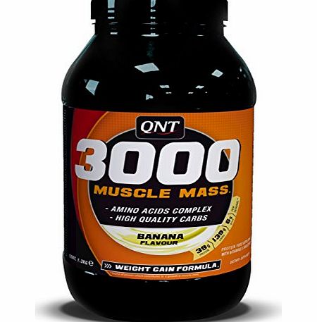 QNT 3000 1300 g Banana Muscle Size and Weight Gain Shake Powder