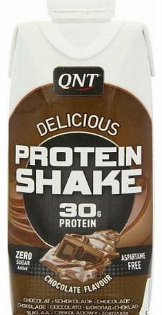 QNT Delicious Protein Shake 330 ml Chocolate Ready-to-Drink Growth and Recovery Shakes - 12 x Cartons