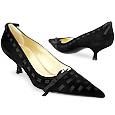 Quai Dand#39;Orsay Ribbon - Trim Black Suede Italian Pump Shoes