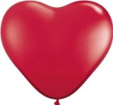 Qualatex 11 Inch Balloons Heart Shape Ruby Red (Pk 100)