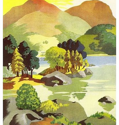 PAINTING LAKE DISTRICT SPARROW ULLSWATER LANDSCAPE ENGLAND POSTER PRINT 18x24 INCH LV2638