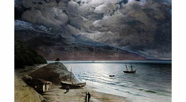 QUALITY FINE ART PRINTS PAINTING LANDSCAPE SEASCAPE AIVAZOVSKY NIGHT AT GURZOV POSTER ART PRINT BB12159B