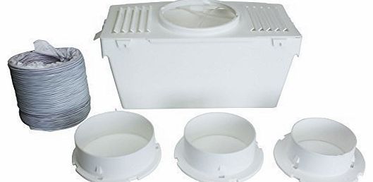 Qualtex Universal Tumble Dryer Indoor Internal Condenser Vent Hose Kit Easy to Assemble