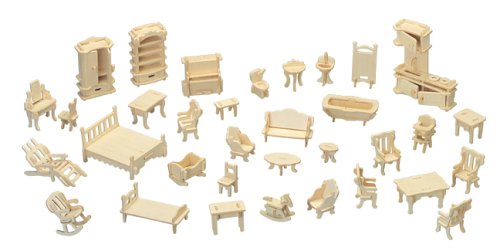 Unbranded Furniture Set - Woodcraft Construction Kit- Quay