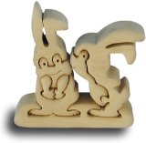 Quay Rabbit Couple - Handcrafted Wooden Puzzle
