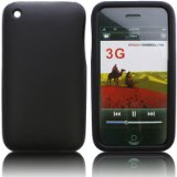 Qubits Iphone 3G S / 3GS Soft Touch Hybrid Shell Case Skin - Black With Screen Protector PART OF THE QUBITS ACCESSORIES RANGE