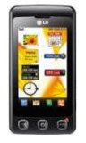 LG KP500 Cookie Black Silicon Skin Case with Screen Protector by Qubits