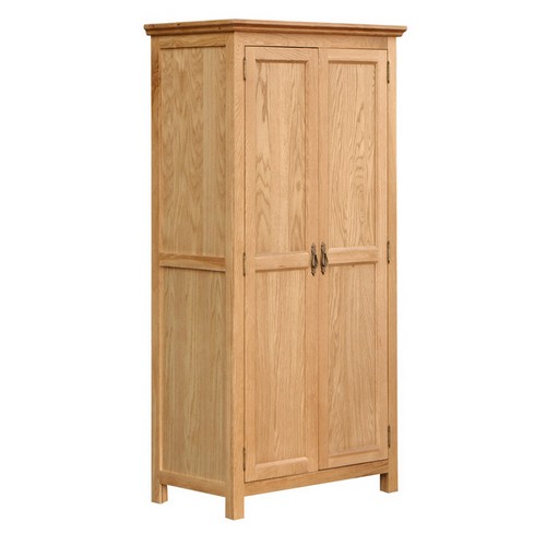 Quebec Full Hanging Oak Double Ladies Wardrobe