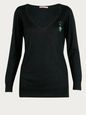 QUEEN AND BELLE KNITWEAR BLACK S QB-T-LOU-BEETLE