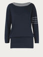 QUEEN AND BELLE KNITWEAR NAVY L QB-T-OLYA
