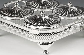 Queen Anne 4 Pce Round Party Set (Silver Plated)