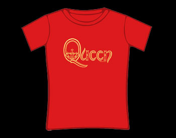 Queen Retro Logo Skinny T-Shirt