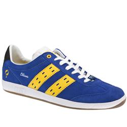Male Ottowa Suede Upper Fashion Trainers in Blue and Yellow