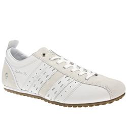 Male Typhoon Sp Leather Upper Fashion Trainers in White