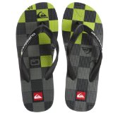 Quicksilver Mens Quicksilver Check Me Out Flipflop in Olive/Black/White - Size 9 UK