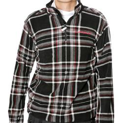 Aker Half Zip Print Fleece - Light Grey