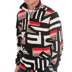 Aker Half Zip Printed Fleece - White