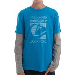 quiksilver Boys Globel E Twin T-Shirt - Nomad Blue